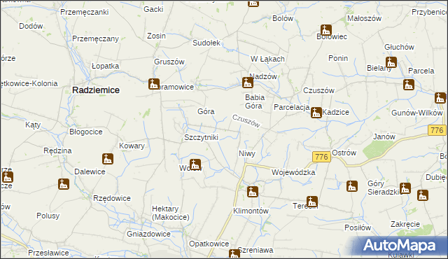 mapa Szczytniki-Kolonia, Szczytniki-Kolonia na mapie Targeo