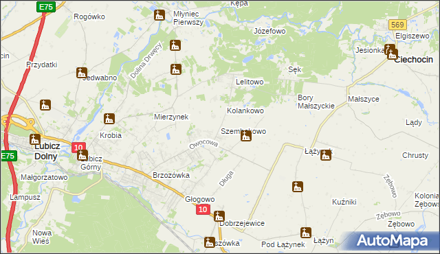 mapa Szembekowo, Szembekowo na mapie Targeo