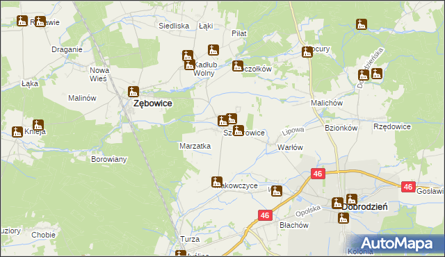 mapa Szemrowice, Szemrowice na mapie Targeo