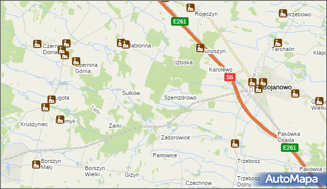 mapa Szemzdrowo, Szemzdrowo na mapie Targeo