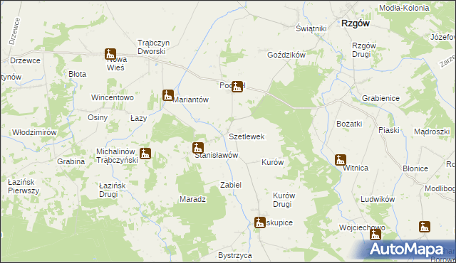 mapa Szetlewek, Szetlewek na mapie Targeo