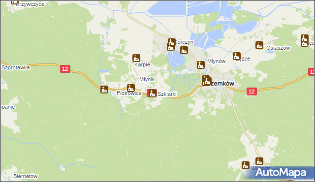 mapa Szklarki, Szklarki na mapie Targeo