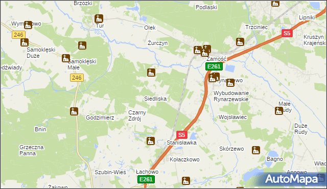 mapa Szkocja gmina Szubin, Szkocja gmina Szubin na mapie Targeo