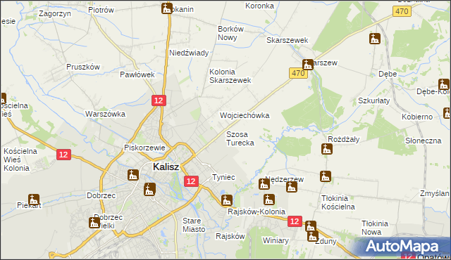 mapa Szosa Turecka, Szosa Turecka na mapie Targeo