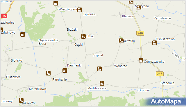 mapa Szpital, Szpital na mapie Targeo