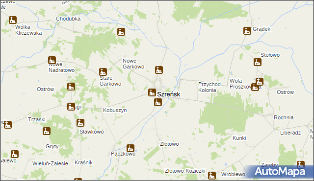 mapa Szreńsk, Szreńsk na mapie Targeo