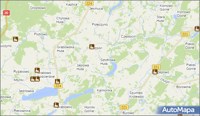 mapa Sztofrowa Huta, Sztofrowa Huta na mapie Targeo