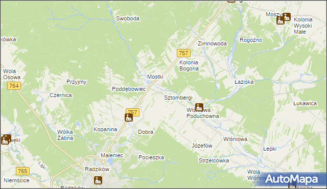 mapa Sztombergi, Sztombergi na mapie Targeo