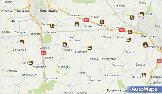 mapa Szubsk Duży, Szubsk Duży na mapie Targeo