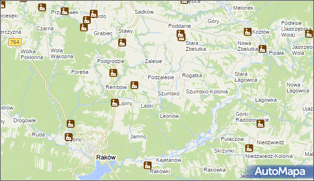 mapa Szumsko, Szumsko na mapie Targeo