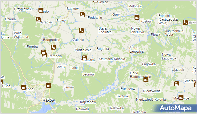 mapa Szumsko-Kolonia, Szumsko-Kolonia na mapie Targeo