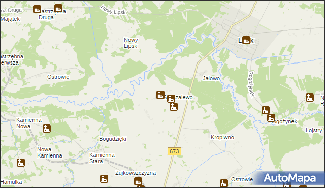 mapa Szuszalewo, Szuszalewo na mapie Targeo