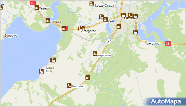 mapa Szwejkówko, Szwejkówko na mapie Targeo