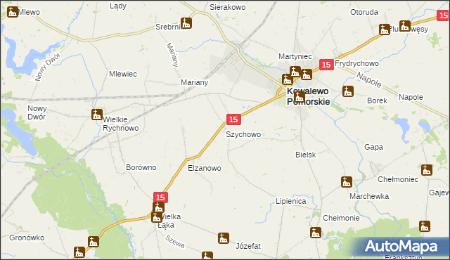 mapa Szychowo, Szychowo na mapie Targeo