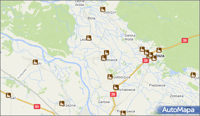 mapa Szydłowice, Szydłowice na mapie Targeo