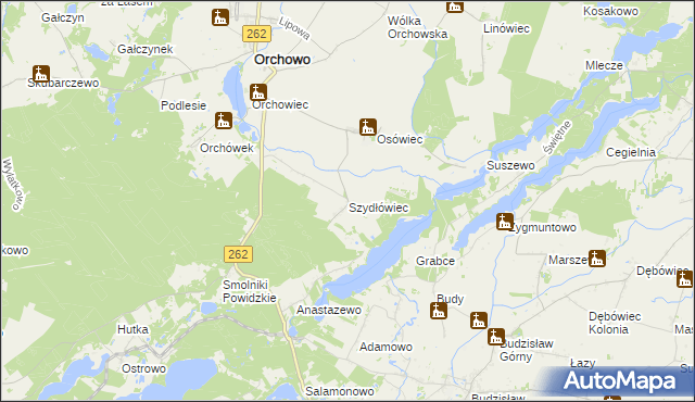 mapa Szydłówiec, Szydłówiec na mapie Targeo