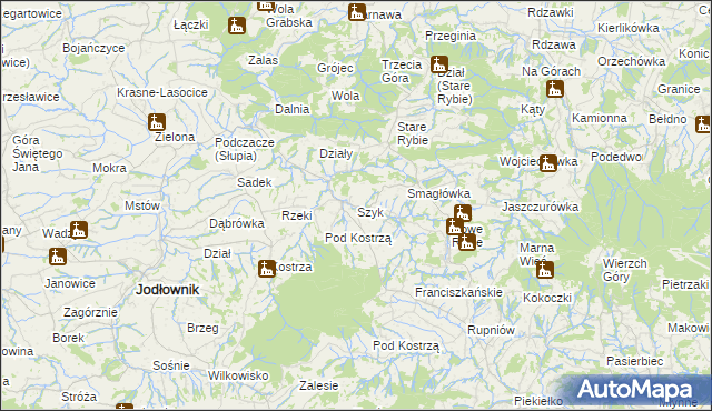 mapa Szyk, Szyk na mapie Targeo