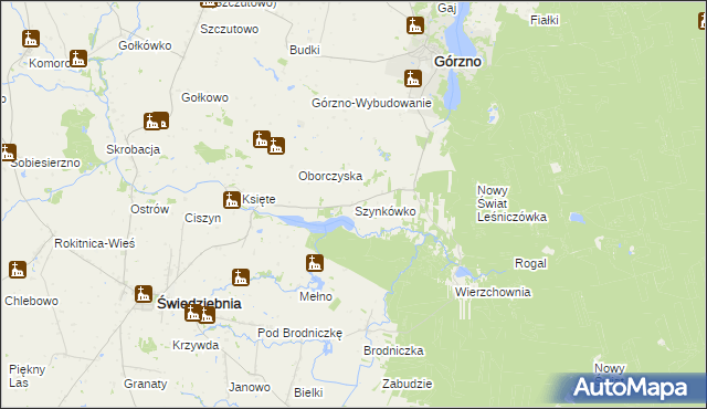 mapa Szynkówko, Szynkówko na mapie Targeo