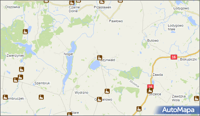 mapa Szynwałd gmina Łasin, Szynwałd gmina Łasin na mapie Targeo