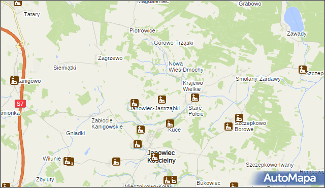 mapa Szypułki-Zaskórki, Szypułki-Zaskórki na mapie Targeo