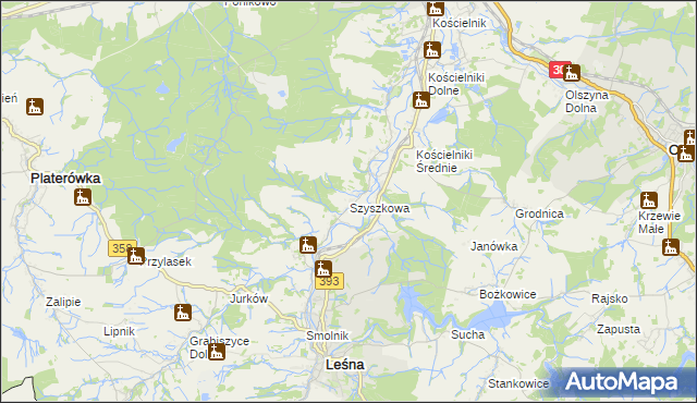 mapa Szyszkowa, Szyszkowa na mapie Targeo