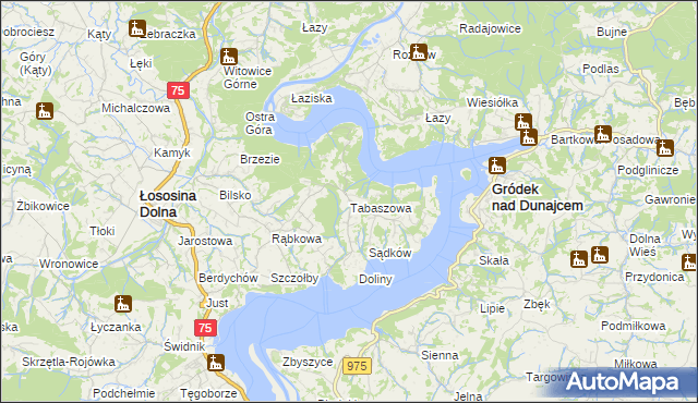 mapa Tabaszowa, Tabaszowa na mapie Targeo