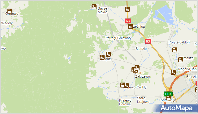 mapa Tabędz, Tabędz na mapie Targeo