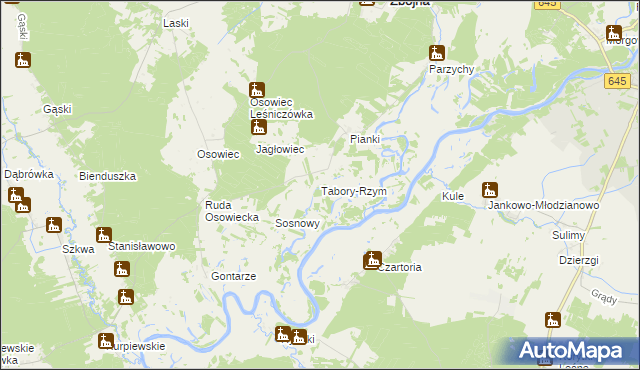 mapa Tabory-Rzym, Tabory-Rzym na mapie Targeo
