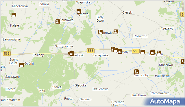 mapa Tadajówka, Tadajówka na mapie Targeo