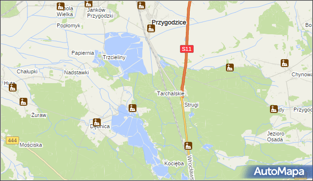 mapa Tarchalskie, Tarchalskie na mapie Targeo