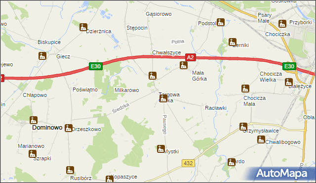 mapa Targowa Górka, Targowa Górka na mapie Targeo