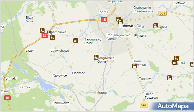 mapa Targowisko Górne, Targowisko Górne na mapie Targeo