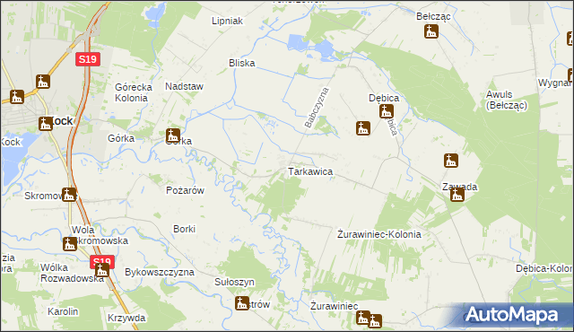 mapa Tarkawica, Tarkawica na mapie Targeo