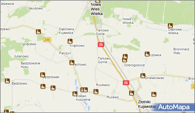 mapa Tarkowo Górne, Tarkowo Górne na mapie Targeo