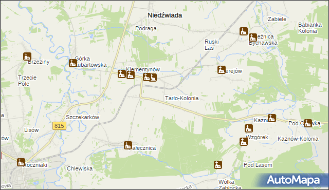 mapa Tarło-Kolonia, Tarło-Kolonia na mapie Targeo