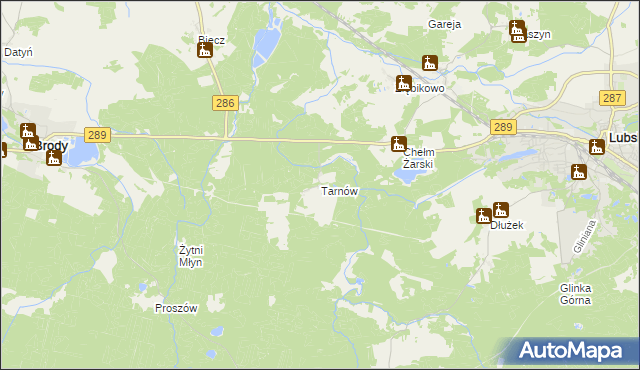 mapa Tarnów gmina Lubsko, Tarnów gmina Lubsko na mapie Targeo