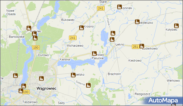 mapa Tarnowo Pałuckie, Tarnowo Pałuckie na mapie Targeo