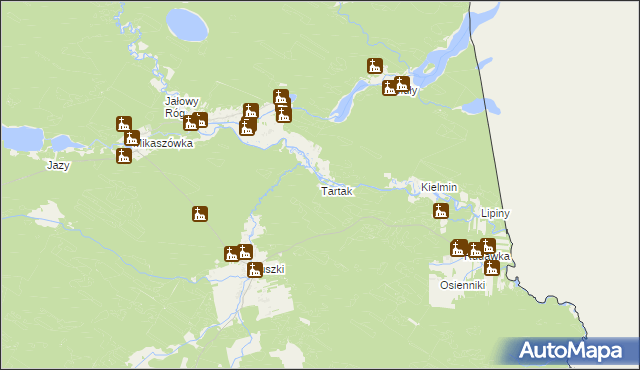 mapa Tartak gmina Płaska, Tartak gmina Płaska na mapie Targeo