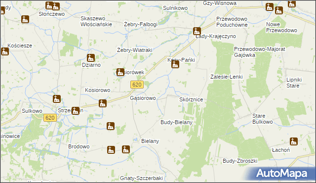 mapa Tąsewy, Tąsewy na mapie Targeo