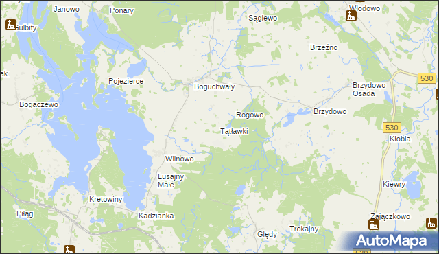 mapa Tątławki, Tątławki na mapie Targeo