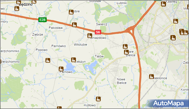 mapa Tatów, Tatów na mapie Targeo