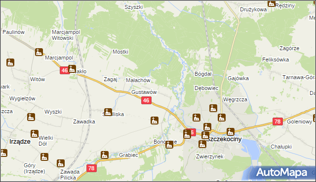 mapa Tęgobórz, Tęgobórz na mapie Targeo