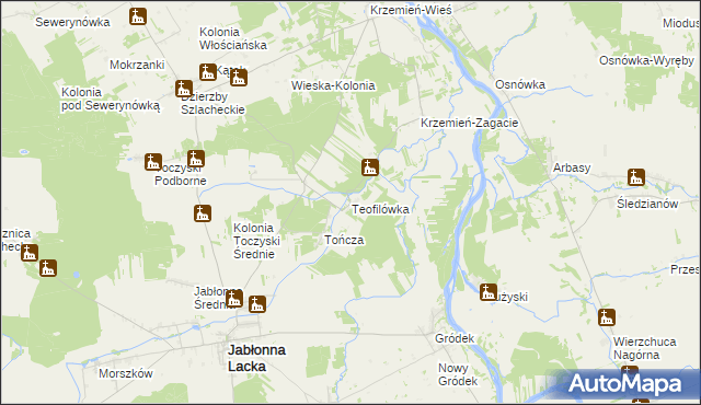 mapa Teofilówka, Teofilówka na mapie Targeo