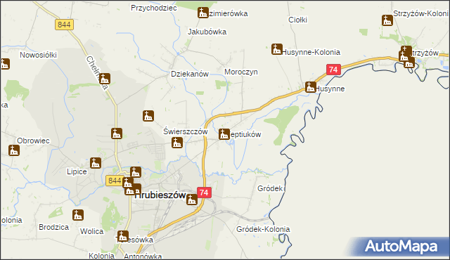 mapa Teptiuków, Teptiuków na mapie Targeo