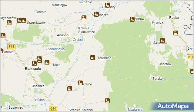 mapa Teremiec, Teremiec na mapie Targeo