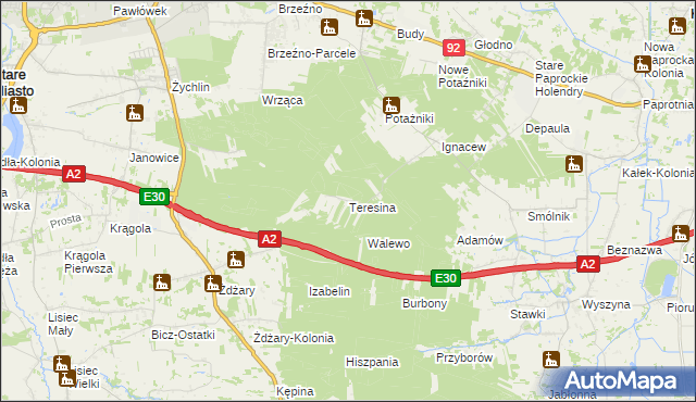 mapa Teresina, Teresina na mapie Targeo