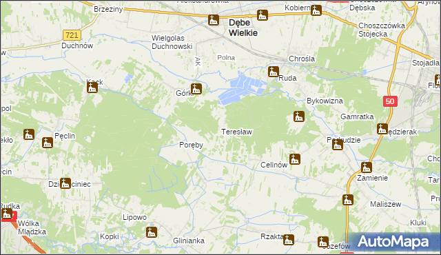 mapa Teresław, Teresław na mapie Targeo