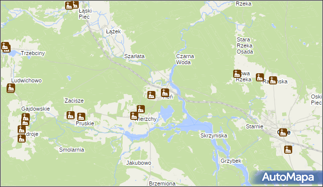 mapa Tleń, Tleń na mapie Targeo