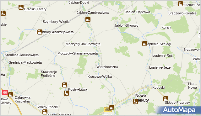 mapa Tłoczewo, Tłoczewo na mapie Targeo