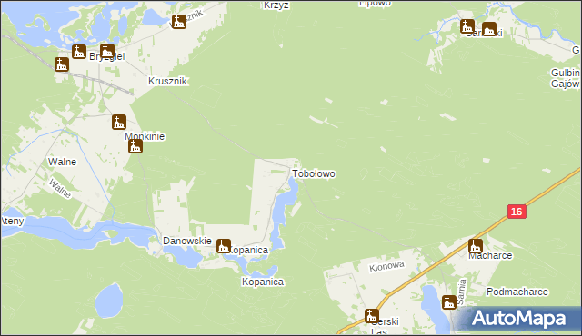 mapa Tobołowo, Tobołowo na mapie Targeo